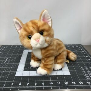 Aurora Miyoni Cat Plush 8” Kitty Kitten Tabby Ginger Orange Stripe Realistic Toy